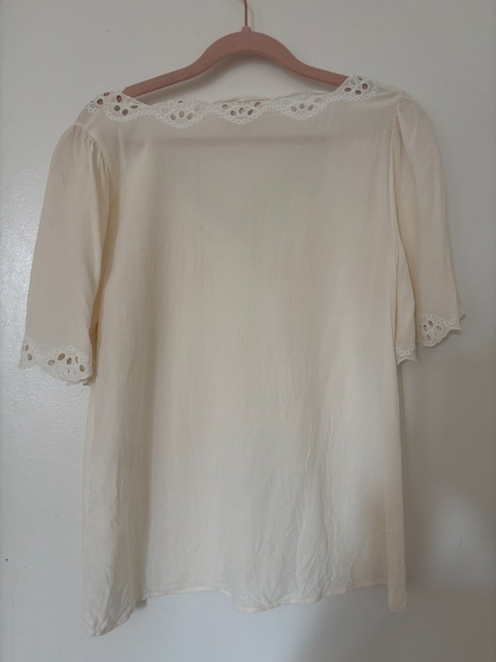 Sezane Francia Silk Blouse Ecru 34 - Picture 6 of 7